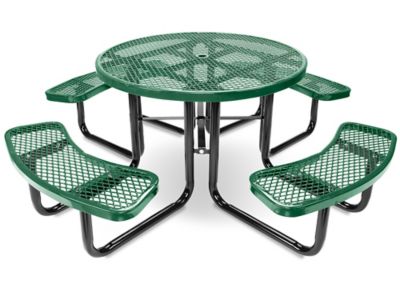 Round metal picnic deals tables