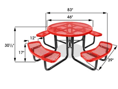 Metal Picnic Table - 46