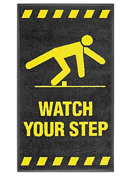 Safety Message Mat - 3 x 5', "Watch Your Step" H-10006