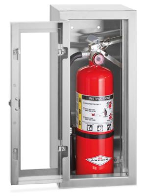 Stainless Steel Fire Extinguisher Cabinet - Surface Mount, 2 1/2