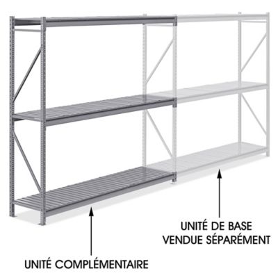 Add-On Unit for Bulk Storage Rack - Steel Decking, 96 x 24 x 96" H-10036
