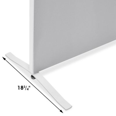 Ghent Floor Partition Full Panel Infill, Clear Acrylic with Aluminum Frame, 72H x 48W