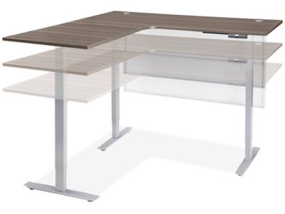Downtown Adjustable Height L-Desk - 72 x 72 x 30