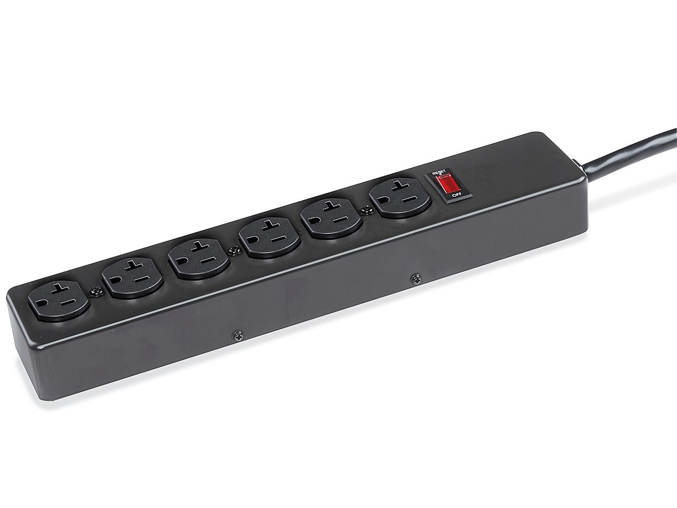 Industrial Power Strip - 6 Outlet, 12 1/4, 20 AMPS H-10099 - Uline