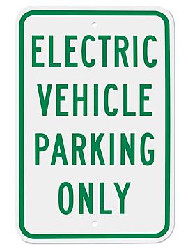 "Electric Vehicle Parking Only" Sign - 12 x 18"