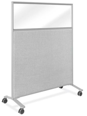 Uline Mobile Fabric Partition with Window - 48 x 64" H-10139