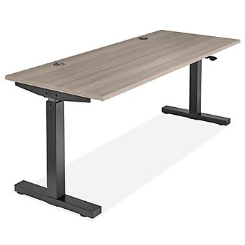 Pneumatic Adjustable Height Desk - 72 x 30", Gray H-10244GR