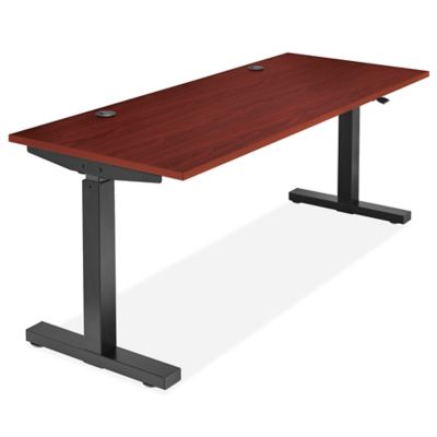 Pneumatic Adjustable Height Desk - 72 x 30", Mahogany H-10244MAH