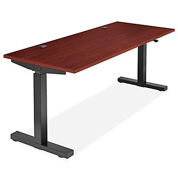 Pneumatic Adjustable Height Desk - 72 x 30", Mahogany H-10244MAH