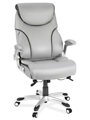 Deluxe Leather Chair Gray