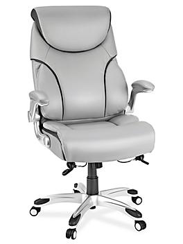 Deluxe Leather Chair - Gray H-10249GR