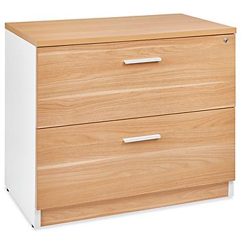 Designer Lateral File Cabinet - 2-Drawer, Maple H-10252MAP