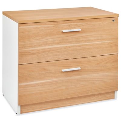 Designer Lateral File Cabinet - 2-Drawer, Maple