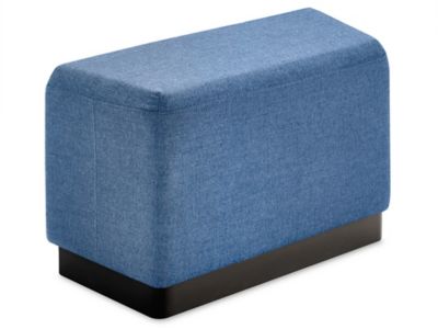 Siège moelleux modulaire – 32 x 16 x 19 po, bleu, trapézoïde