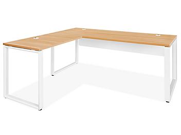 Designer Office L-Desk - 72 x 66", Maple H-10262MAP