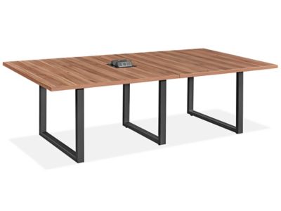 Metro Conference Table Powered, 96 x 48", Walnut H10279 Uline
