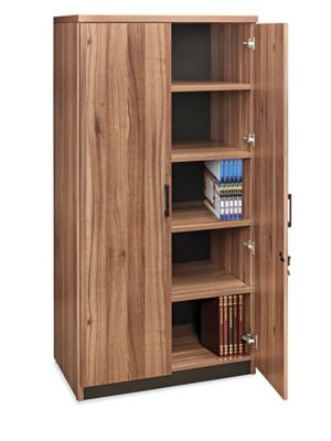 Metro Storage Cabinet - 5-Shelf, Walnut H-10296 - ULINE