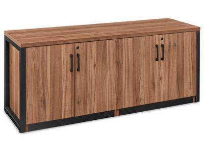 Metro Double Cabinet Credenza - Walnut H-10306 - Uline