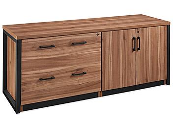 Metro Lateral File and Cabinet Credenza - Walnut H-10307