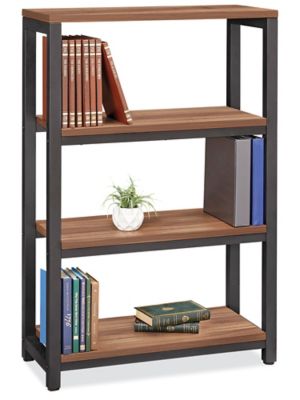 Metro Bookcase - 3-Shelf, Walnut - ULINE - H-10310