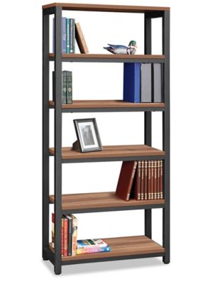 Metro Bookcase - 5-Shelf, Walnut H-10311 - ULINE