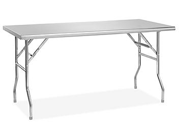 Stainless Steel Folding Table - 60 x 30" H-10349