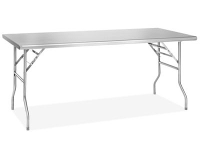 RD Italia DORIO mesa plegable fija con estructura y tapa de acero 160x80 cms