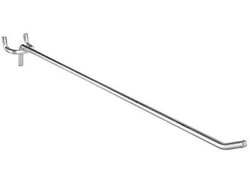 Straight Hooks for Pegboard - 12", Zinc-Plated H-10370
