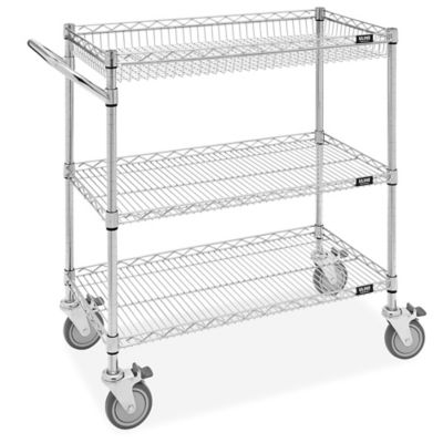 Black Heavy-Duty Wire Cart - 36 x 18 x 41 - ULINE Canada - H-6785