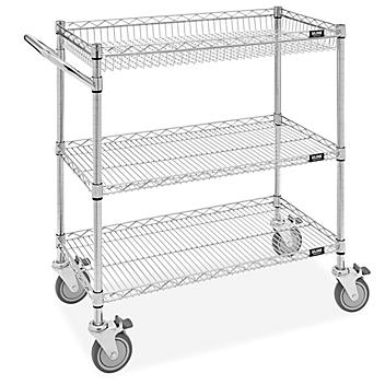 Wire Basket Cart - 36 x 18 x 40" H-10385