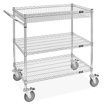 Wire Basket Cart - 36 x 24 x 40" H-10386