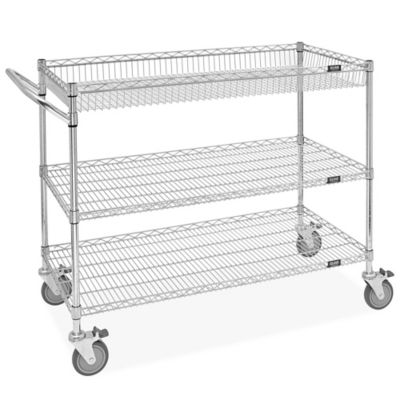 Wire Basket Cart - 48 x 24 x 40" H-10387
