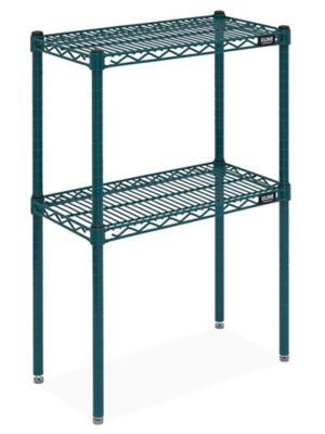  Two-Shelf Epoxy Wire Shelving Unit - 24 x 12 x 34"