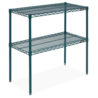  Two-Shelf Epoxy Wire Shelving Unit - 36 x 18 x 34"