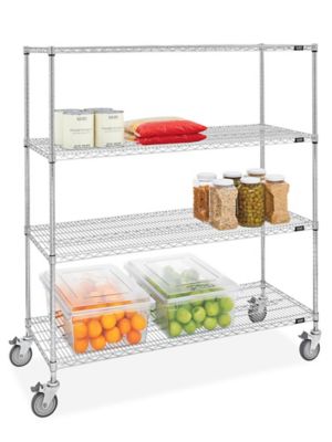Epoxy Mobile Shelving - 60 x 24 x 69", Zinc H-10442Z