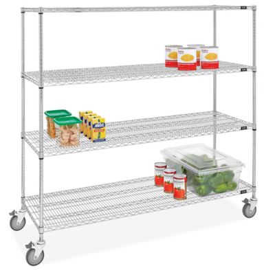 Epoxy Mobile Shelving - 72 x 24 x 69", Zinc H-10443Z