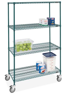 Epoxy Mobile Shelving - 48 x 24 x 78", Green H-10444G