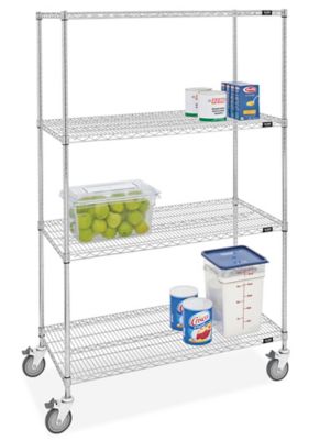 Epoxy Mobile Shelving - 48 x 24 x 78", Zinc H-10444Z