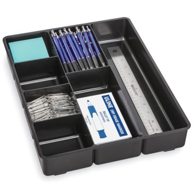 Rubbermaid® Regeneration Plastic Storage Deep Drawer Organizer, 2 1/2 x 11  15/16 x 14 15/16, Black