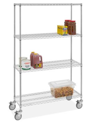 Stainless Steel Mobile Shelving - 48 x 18 x 78" H-10459