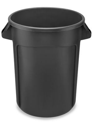 32 Gal. Grey Round Heavy-Duty Trash Can