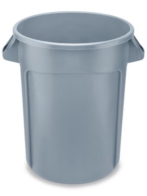 Rubbermaid Cubo de basura de plástico gris de 13 galones con tapa para  cocina, baño, 49.2 litros