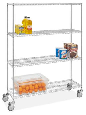 Stainless Steel Mobile Shelving - 60 x 18 x 78" H-10460