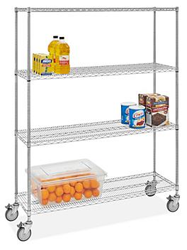 Stainless Steel Mobile Shelving - 60 x 18 x 78" H-10460