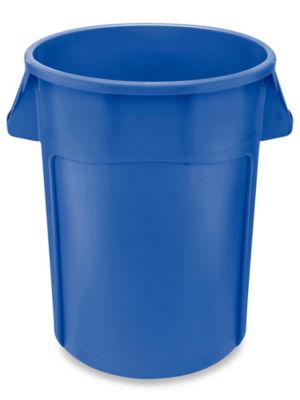 Rubbermaid 13-Gallons Gunmetal Blue Plastic Kitchen Trash Can with Lid at