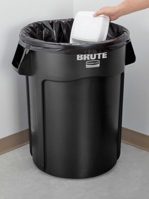 Rubbermaid® Brute® Trash Can - 44 Gallon, Black H-1046BL - Uline