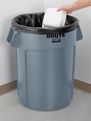 Rubbermaid® Brute® Trash Can - 44 Gallon, Black H-1046BL - Uline