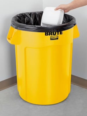Rubbermaid® Brute® Trash Can - 44 Gallon, White H-1046W - Uline