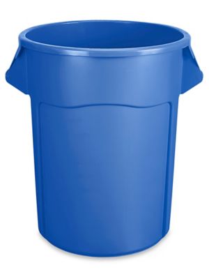 Rubbermaid 13-Gallons Gunmetal Blue Plastic Kitchen Trash Can with