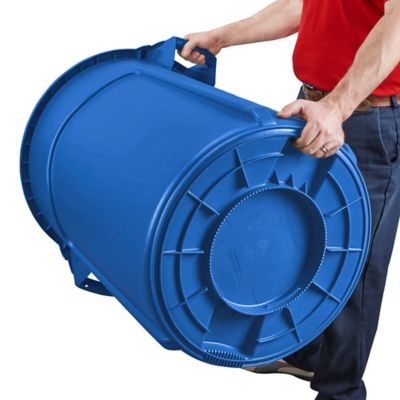 Rubbermaid® Brute® Trash Can - 55 Gallon, Blue H-1047BLU - Uline